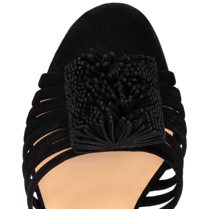 Sandalias Christian Louboutin Belbrossa 55 Veau Velours Sandals Mujer Negros | MX-40313