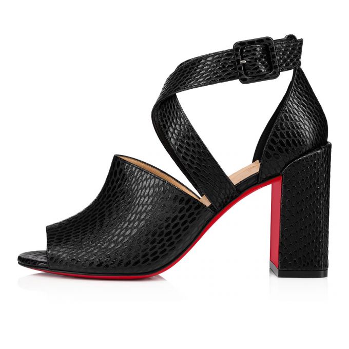 Sandalias Christian Louboutin Binguetta 85 Calf Sandals Mujer Negros | MX-67722