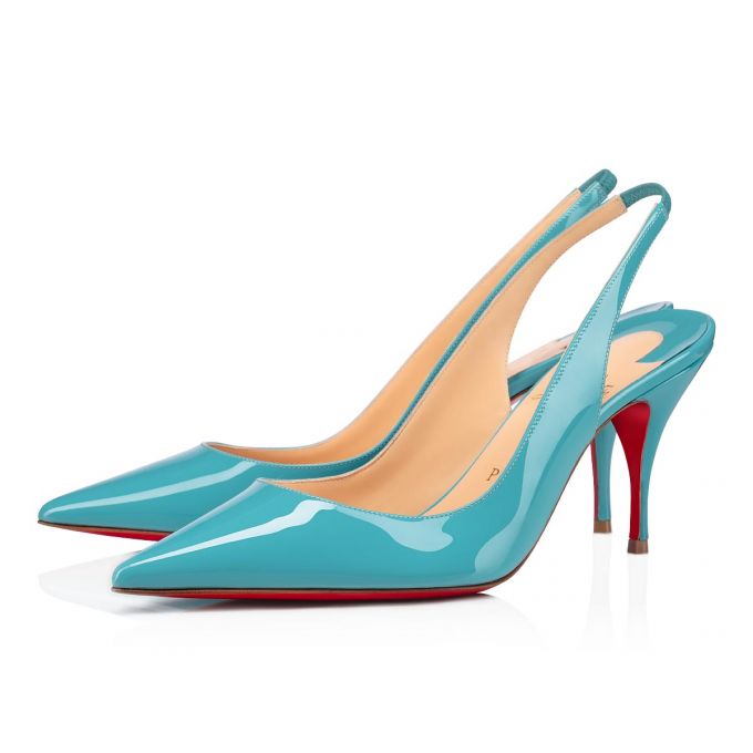 Sandalias Christian Louboutin Clare Sling 080 80 Noumea Charol Sandals Mujer Turquesa | MX-26568