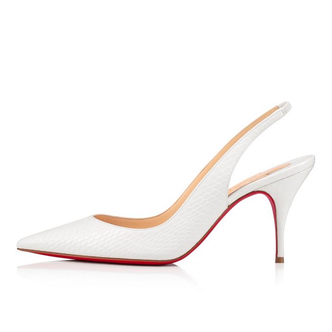 Sandalias Christian Louboutin Clare Sling 80 Calf Sandals Mujer Blancos | MX-54800