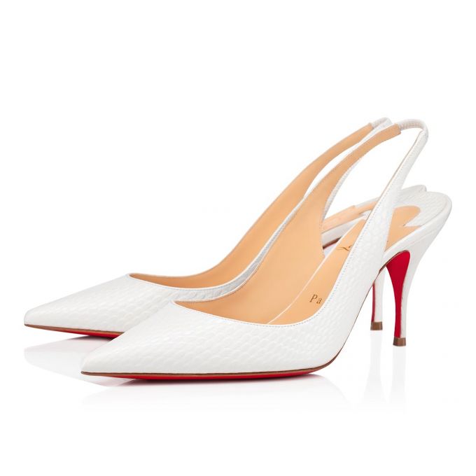 Sandalias Christian Louboutin Clare Sling 80 Calf Sandals Mujer Blancos | MX-54800