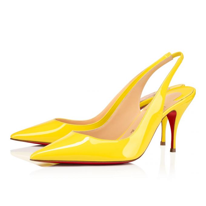 Sandalias Christian Louboutin Clare Sling 080 80 Citronnade Charol Sandals Mujer Amarillos | MX-97717