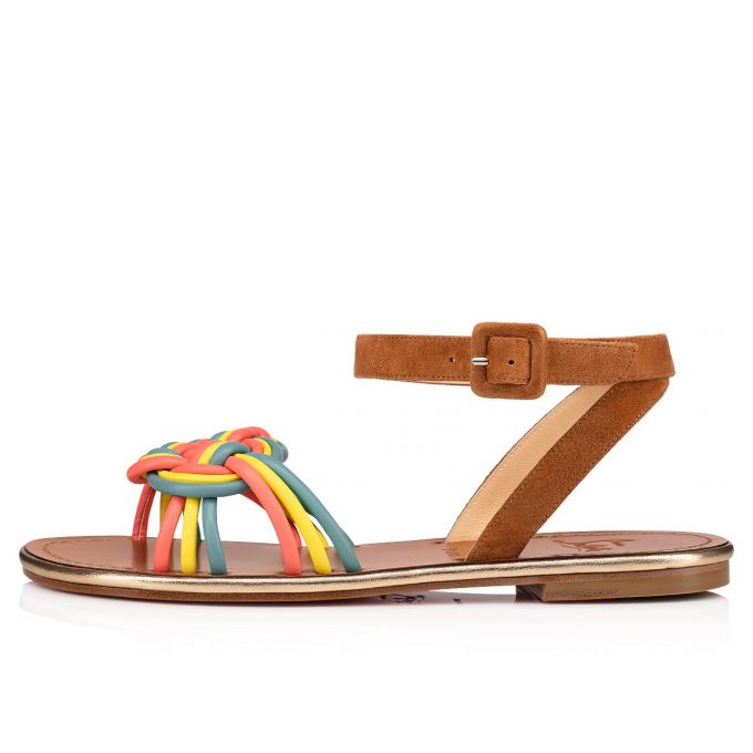 Sandalias Christian Louboutin Ella Nappa Sandals Mujer Multicolor | MX-54143