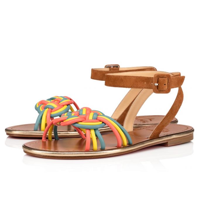 Sandalias Christian Louboutin Ella Nappa Sandals Mujer Multicolor | MX-54143