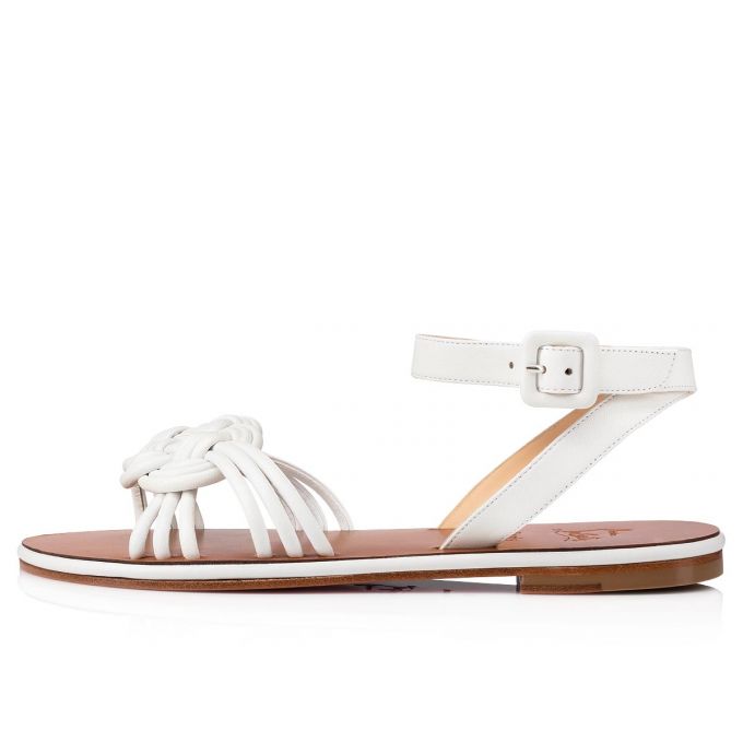 Sandalias Christian Louboutin Ella Nappa Sandals Mujer Blancos | MX-89528