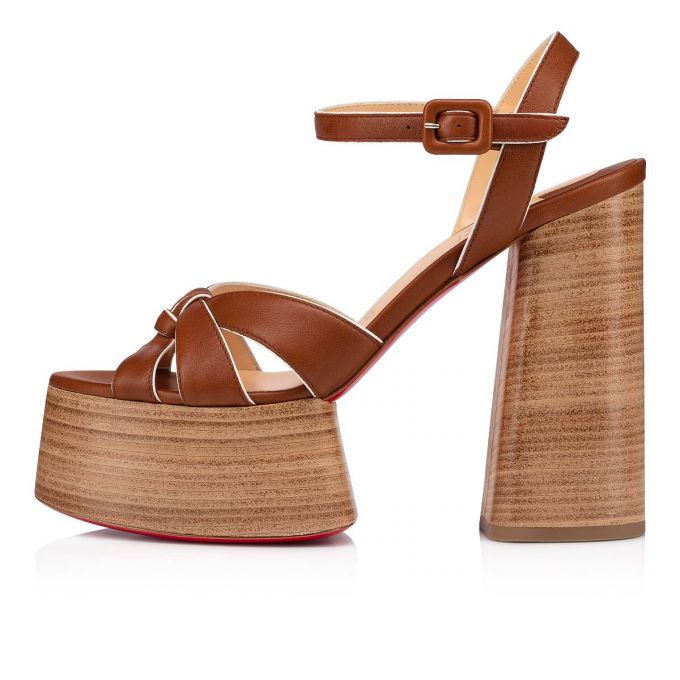 Sandalias Christian Louboutin Foolanjalili 130 Calf Sandals Mujer Beige | MX-33494