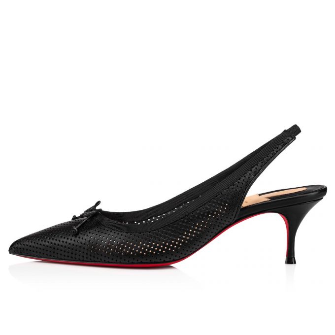 Sandalias Christian Louboutin Hall Sling Pump 55 Nappa Pumps Mujer Negros | MX-31257