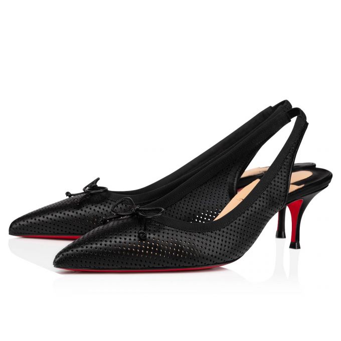 Sandalias Christian Louboutin Hall Sling Pump 55 Nappa Pumps Mujer Negros | MX-31257