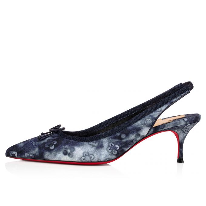 Sandalias Christian Louboutin Hall Sling Pump 55 Algodon Pumps Mujer Multicolor | MX-80027