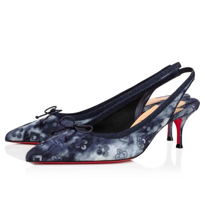 Sandalias Christian Louboutin Hall Sling Pump 55 Algodon Pumps Mujer Multicolor | MX-80027