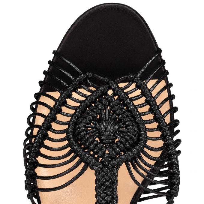 Sandalias Christian Louboutin Janis In Heels 85 Lucido Calf Sandals Mujer Negros | MX-24181