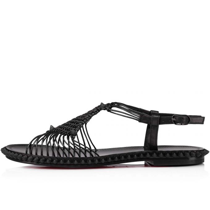 Sandalias Christian Louboutin Janis In Spain Calf Sandals Mujer Negros | MX-48928