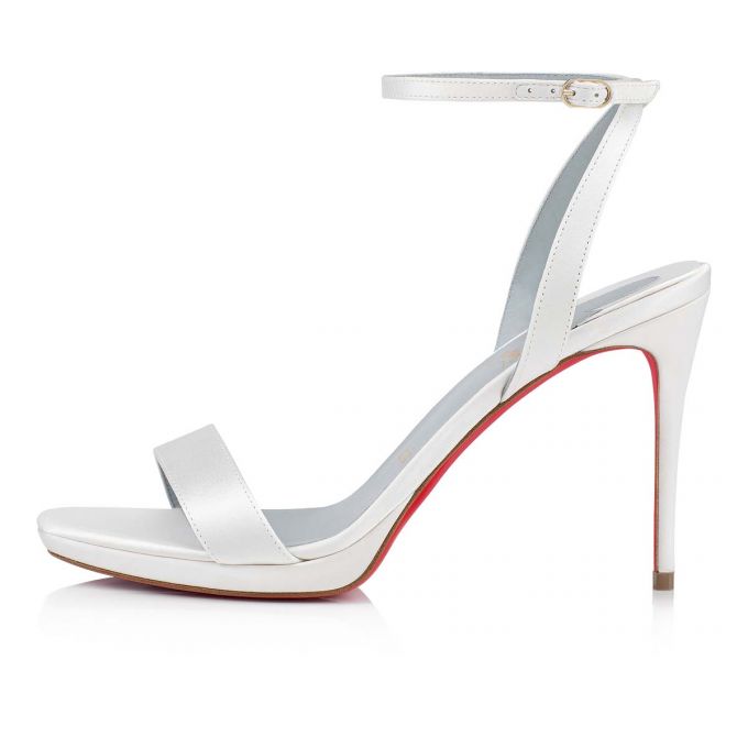 Sandalias Christian Louboutin Loubi Queen 100 100 Sandals Mujer Blancos Azules | MX-56195