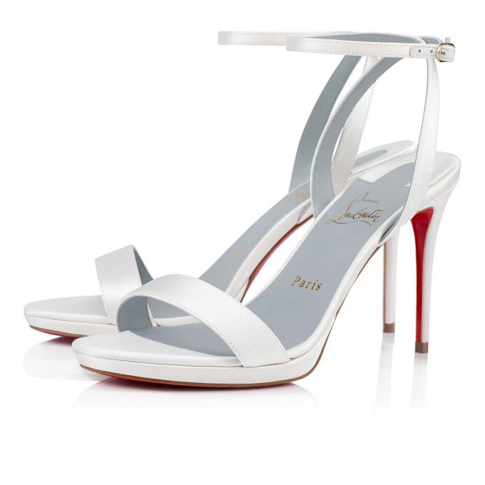 Sandalias Christian Louboutin Loubi Queen 100 100 Sandals Mujer Blancos Azules | MX-56195