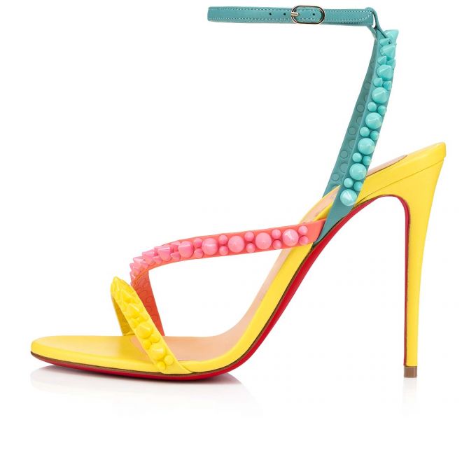 Sandalias Christian Louboutin Mafaldina Spikes 100 Nappa Sandals Mujer Multicolor | MX-37446