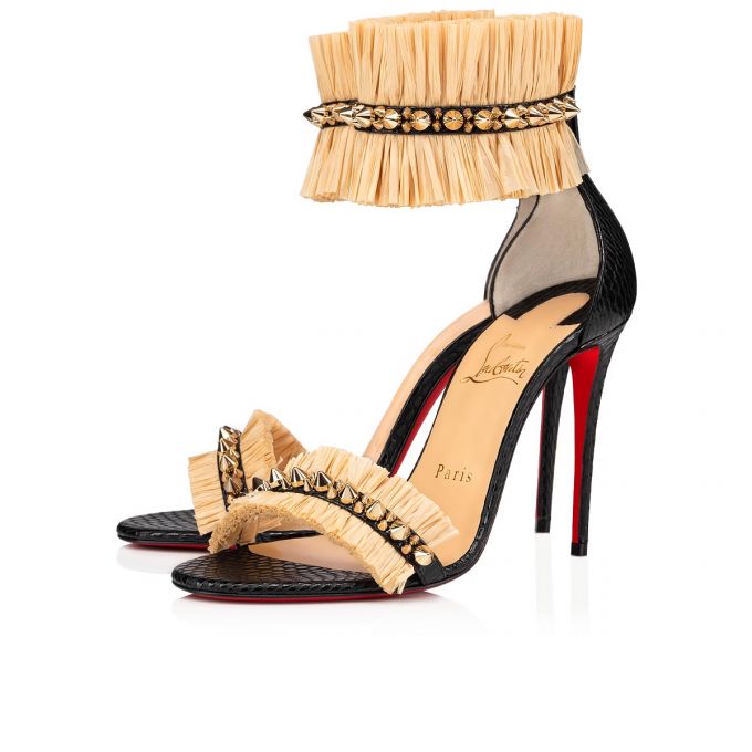 Sandalias Christian Louboutin Poupedou 100 Calf Sandals Mujer Beige | MX-70674