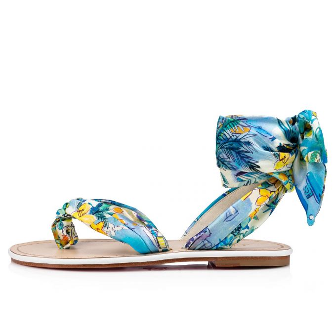 Sandalias Christian Louboutin Spetsos Crepe Satin/Satin/Lurex Sandals Mujer Multicolor | MX-16647