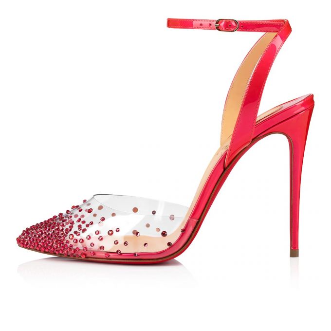 Sandalias Christian Louboutin Spikaqueen 100 Pvc Sandals Mujer Rosas | MX-47189