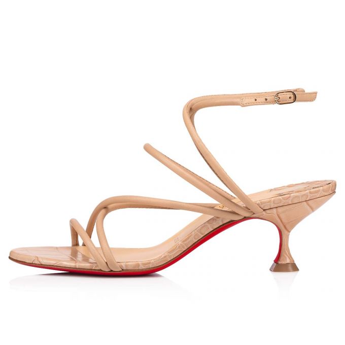 Sandalias Christian Louboutin Supra Bea 55 Nappa Sandals Mujer Marrom | MX-46778