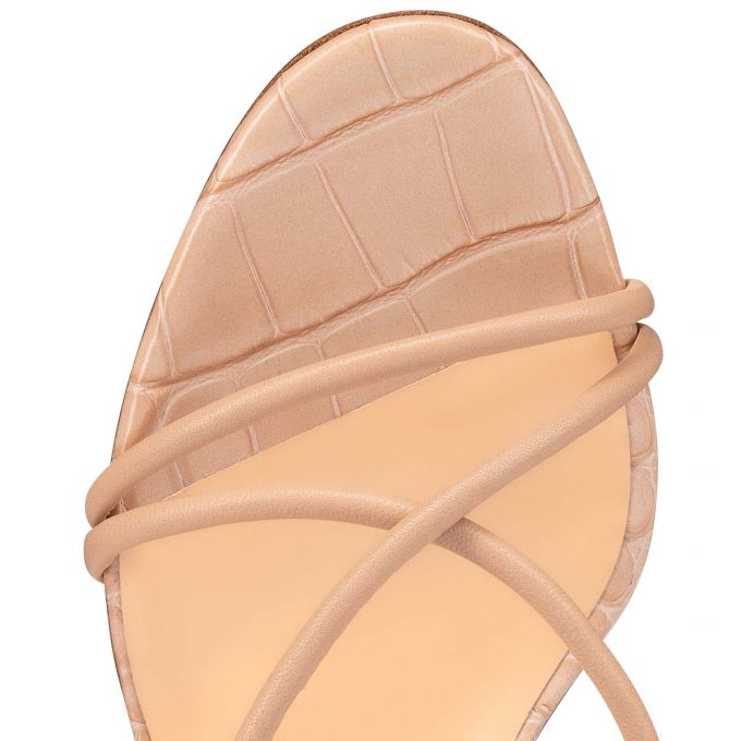 Sandalias Christian Louboutin Supra Bea 55 Nappa Sandals Mujer Marrom | MX-46778