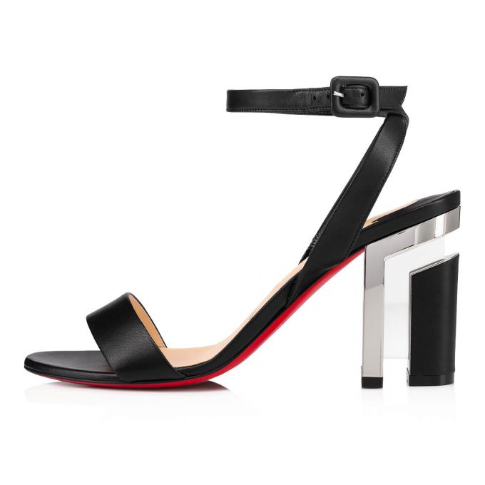 Sandalias Christian Louboutin Tournikouna 85 Nappa Sandals Mujer Negros | MX-21237