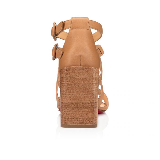 Sandalias Christian Louboutin Zefira 85 Calf Sandals Mujer Beige | MX-71960