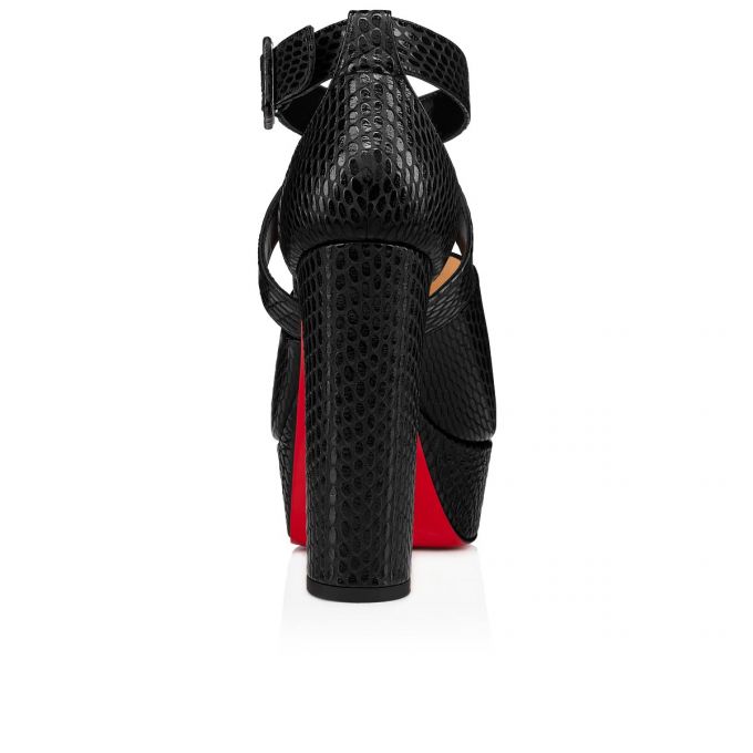 T Strap Christian Louboutin Bingirl 130 Calf T Correa Mujer Negros | MX-15460