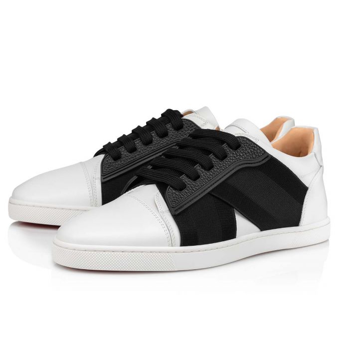 Tenis Christian Louboutin Elastikid 000 Calf Sneakers Mujer Blancos Negros | MX-63933