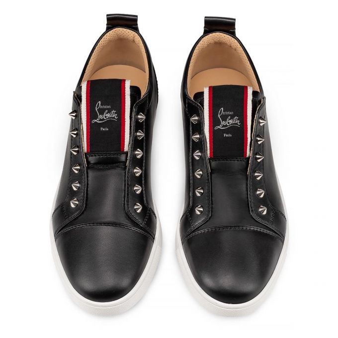 Tenis Christian Louboutin F.A.V Fique A Vontade Calf Sneakers Hombre Negros | MX-08025