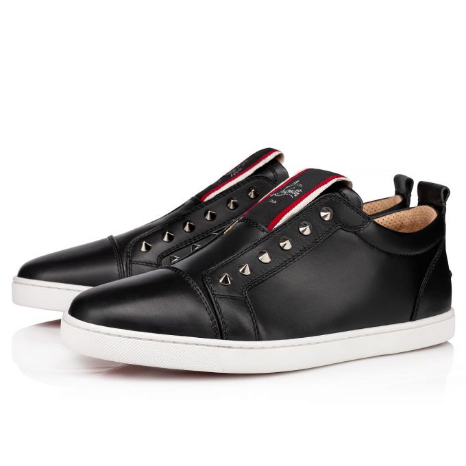 Tenis Christian Louboutin F.A.V Fique A Vontade Calf Sneakers Hombre Negros | MX-08025