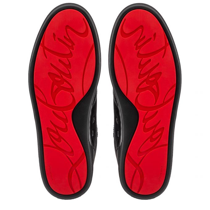 Tenis Christian Louboutin Happyrui Spikes Version Creative Fabric Sneakers Hombre Negros | MX-38415