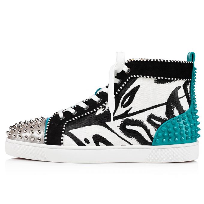 Tenis Christian Louboutin Lou Spikes 2 Algodon Sneakers Hombre Multicolor | MX-36877