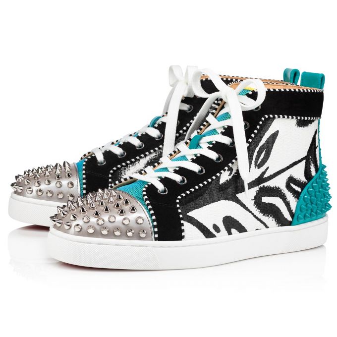 Tenis Christian Louboutin Lou Spikes 2 Algodon Sneakers Hombre Multicolor | MX-36877