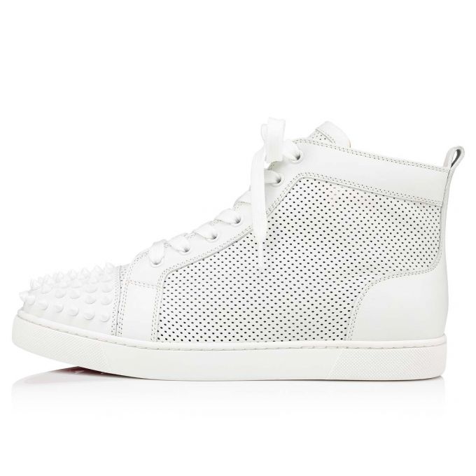 Tenis Christian Louboutin Lou Spikes Calf Sneakers Mujer Blancos | MX-34367