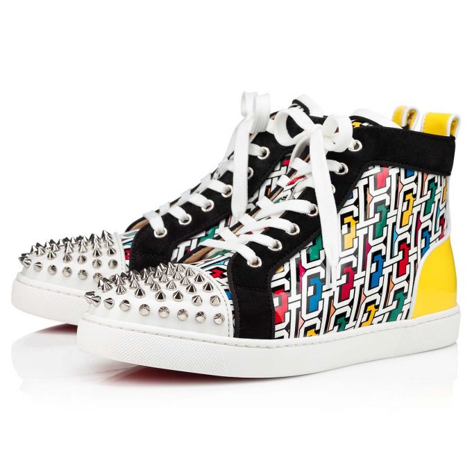 Tenis Christian Louboutin Lou Spikes Orlato Charol Sneakers Mujer Multicolor | MX-11513