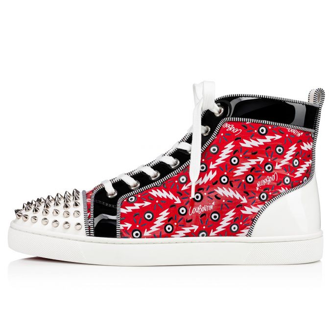 Tenis Christian Louboutin Lou Spikes Orlato Version Creative Fabric Sneakers Hombre Rojos | MX-12614