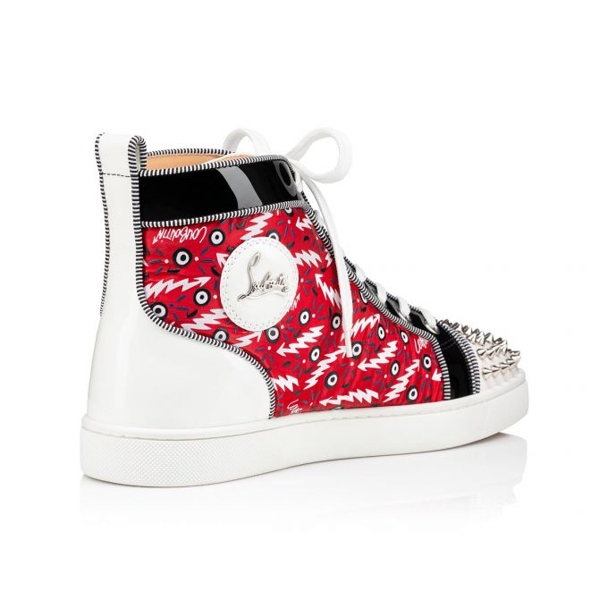 Tenis Christian Louboutin Lou Spikes Orlato Version Creative Fabric Sneakers Hombre Rojos | MX-12614