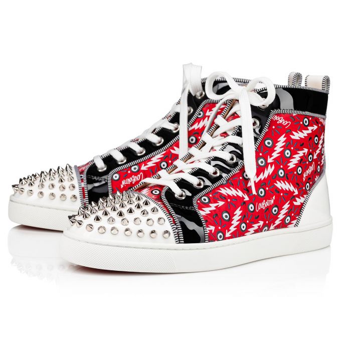 Tenis Christian Louboutin Lou Spikes Orlato Version Creative Fabric Sneakers Hombre Rojos | MX-12614