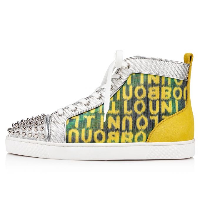 Tenis Christian Louboutin Lou Spikes Orlato Version Creative Fabric Sneakers Hombre Multicolor | MX-77680