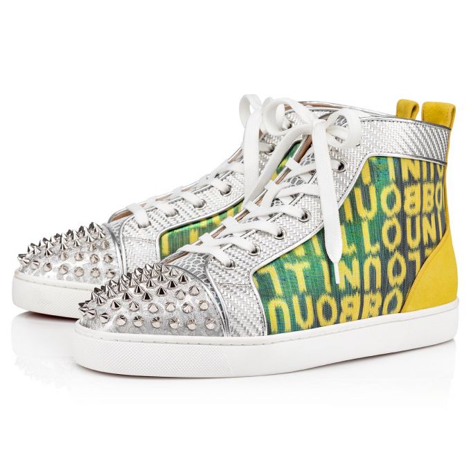 Tenis Christian Louboutin Lou Spikes Orlato Version Creative Fabric Sneakers Hombre Multicolor | MX-77680