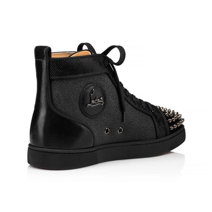 Tenis Christian Louboutin Lou Spikes Orlato Creative Cuero Sneakers Hombre Negros | MX-84412