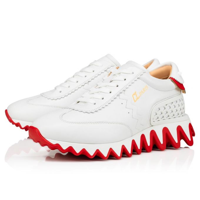 Tenis Christian Louboutin Loubishark Calf Sneakers Mujer Blancos | MX-49513