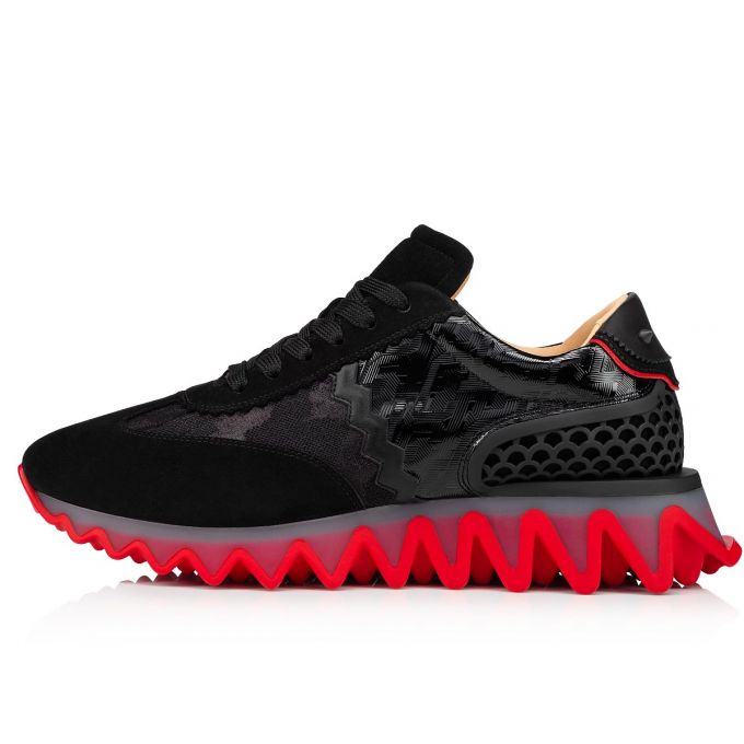 Tenis Christian Louboutin Loubishark Creative Cuero Sneakers Hombre Negros | MX-23260