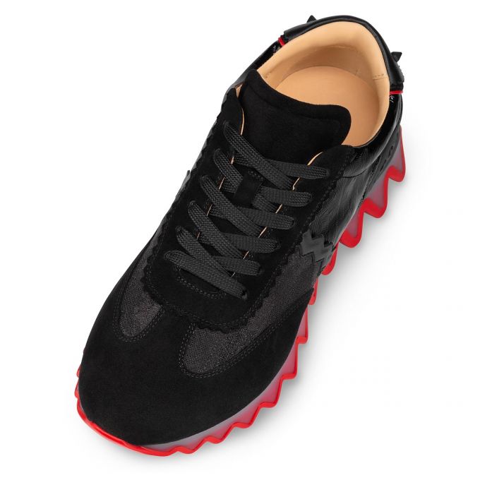 Tenis Christian Louboutin Loubishark Creative Cuero Sneakers Hombre Negros | MX-23260