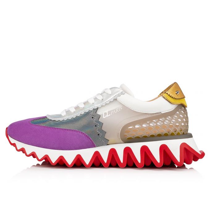 Tenis Christian Louboutin Loubishark Planos Vv/Clf Lame/Cl Version Pvc Sneakers Hombre Multicolor | MX-13249