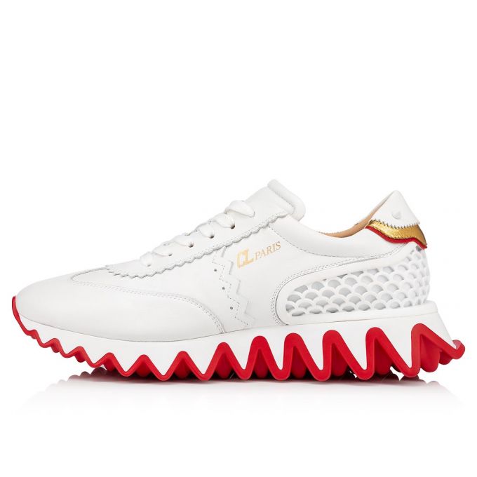 Tenis Christian Louboutin Loubishark Version Calf Sneakers Hombre Blancos | MX-86985