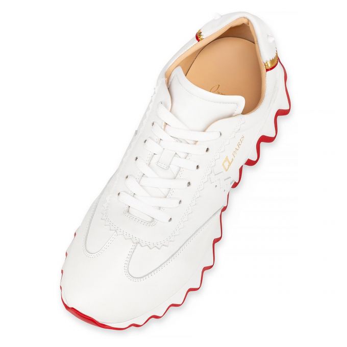 Tenis Christian Louboutin Loubishark Version Calf Sneakers Hombre Blancos | MX-86985