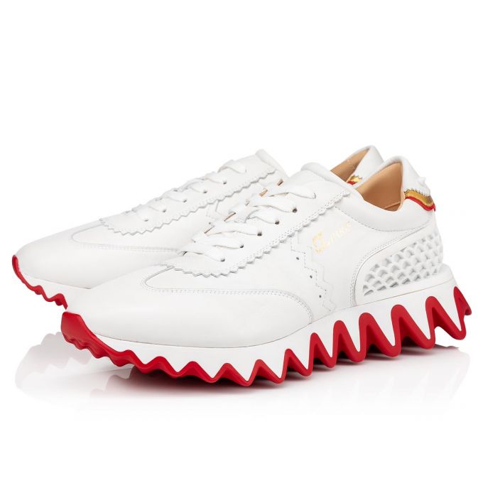 Tenis Christian Louboutin Loubishark Version Calf Sneakers Hombre Blancos | MX-86985