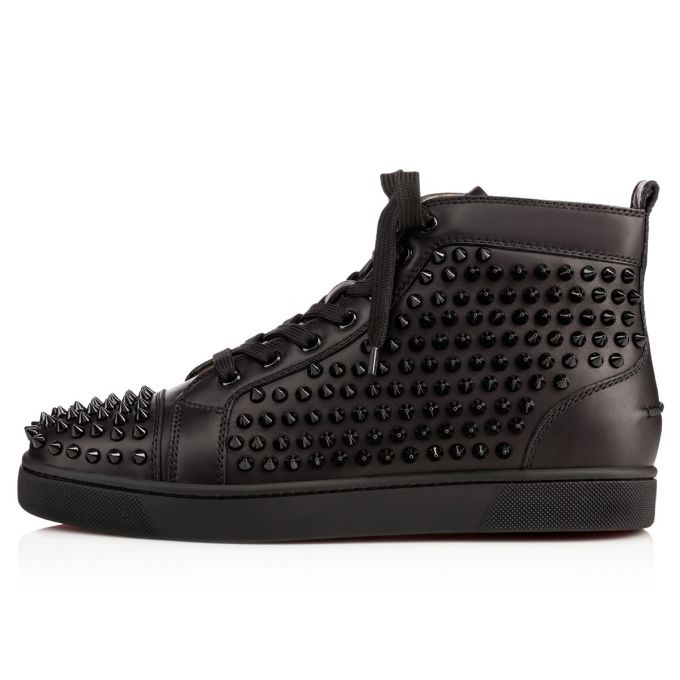 Tenis Christian Louboutin Louis 000 Calf Sneakers Hombre Negros | MX-80370