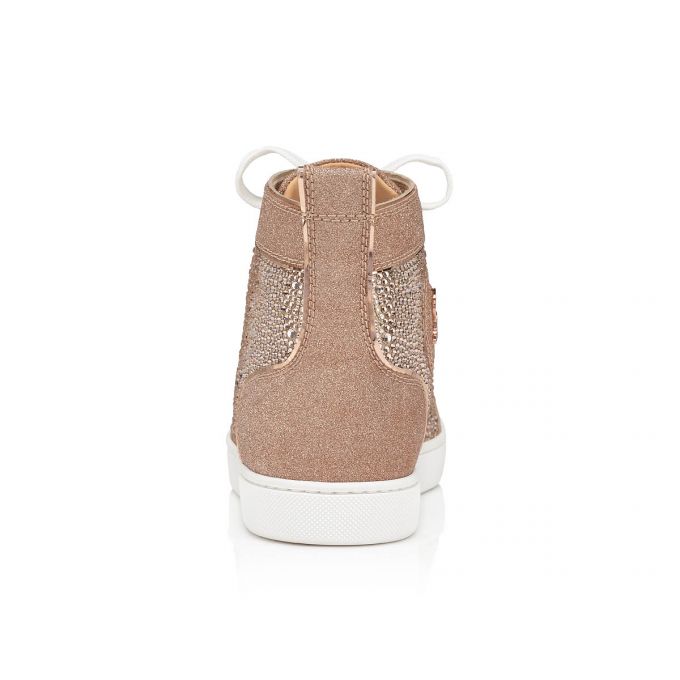 Tenis Christian Louboutin Louis 000 Version Courtisane Strass Sneakers Mujer Beige | MX-65411